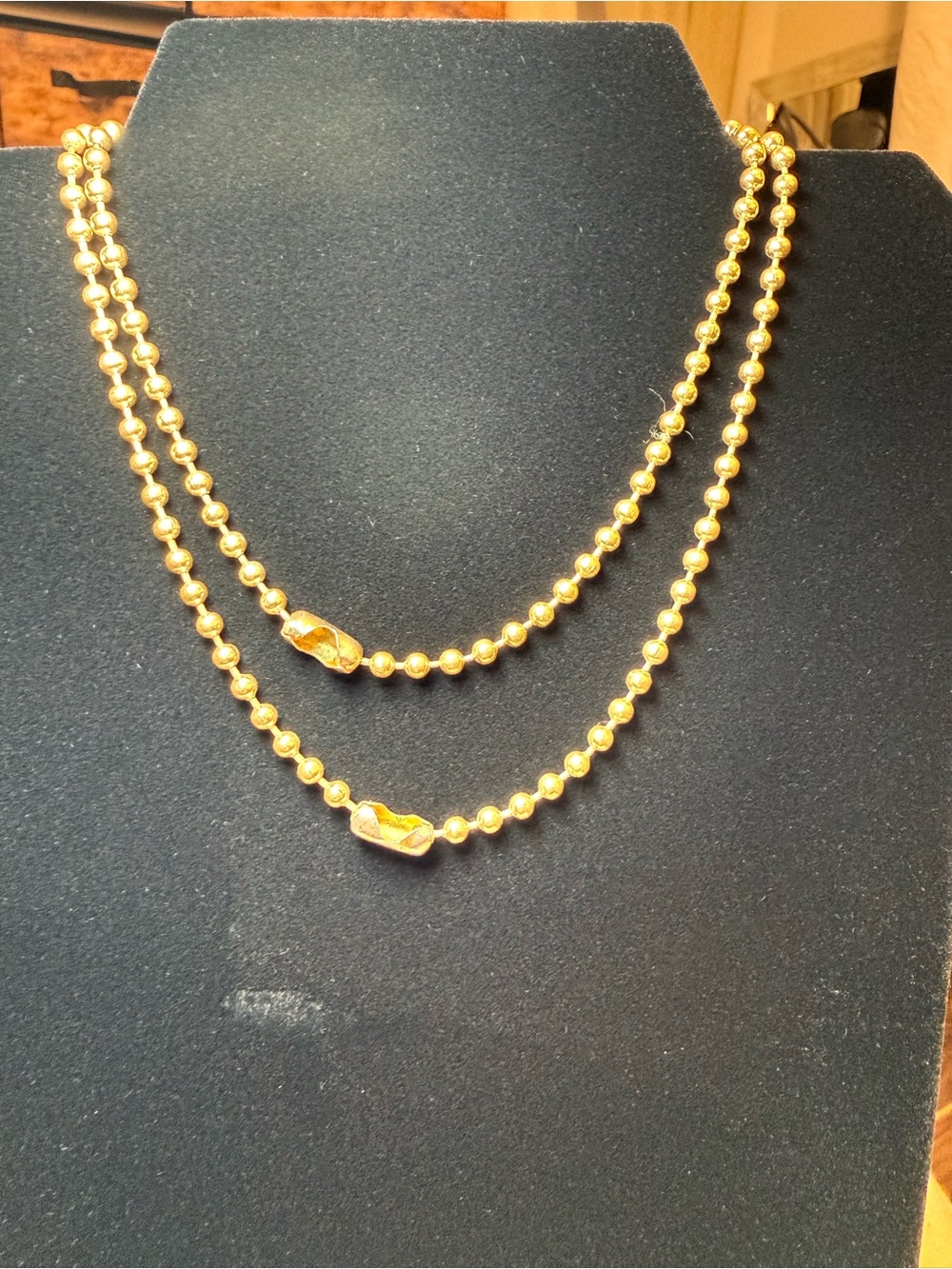 Gold-Tone 16 inch total of two chains unisex